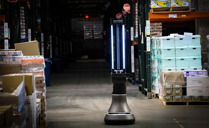 warehouse robot uv light viruses
