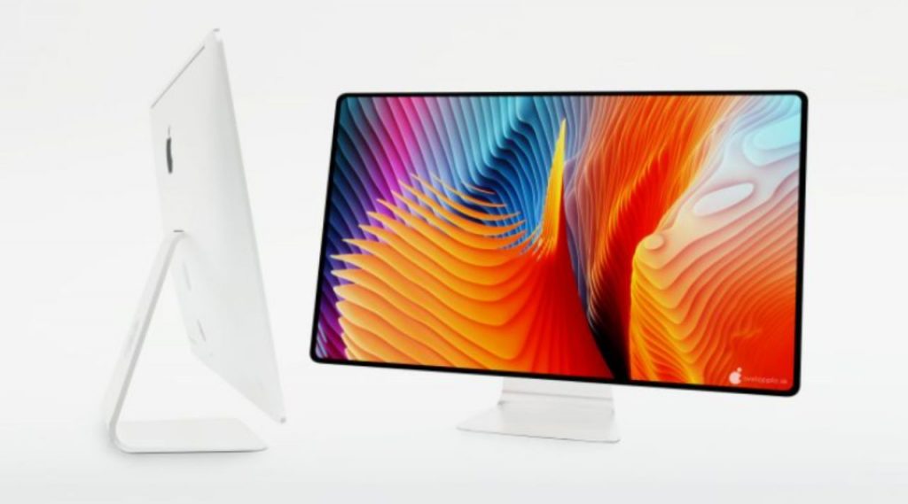 Me gusta este concepto Renderizado de iMac 2021 con el nuevo procesador Apple Silicon
