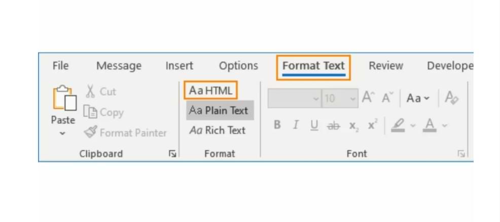 Cómo enviar mensajes HTML y cambiar formatos de mensajes en Outlook