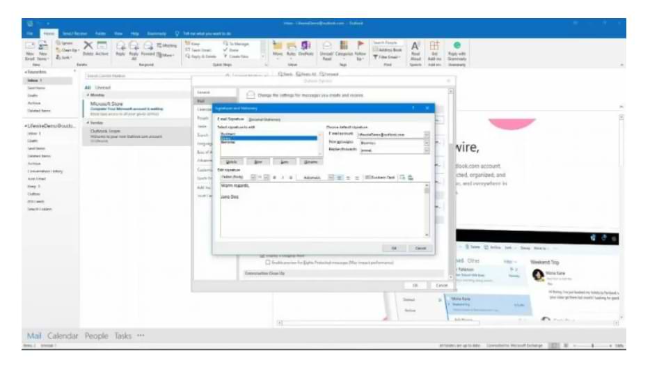 Cómo insertar gráficos o animaciones en firmas de correo electrónico de Outlook