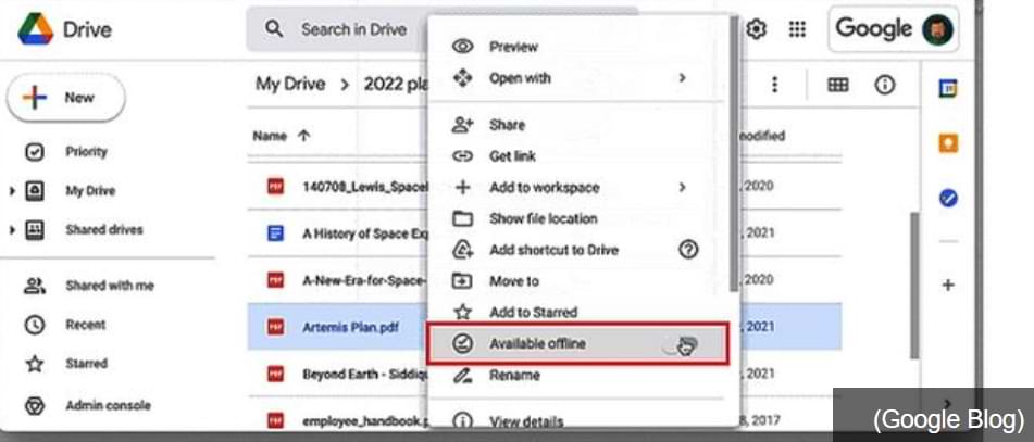 Cómo acceder a los documentos en Google Drive Offline