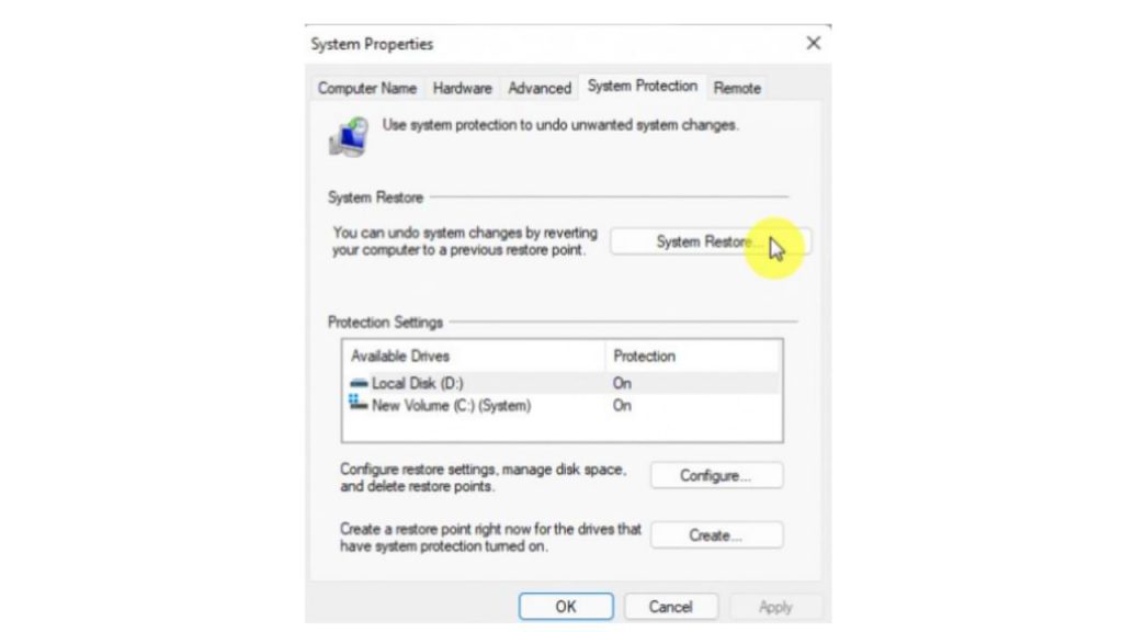 Cómo realizar la restauración del sistema en Windows 11