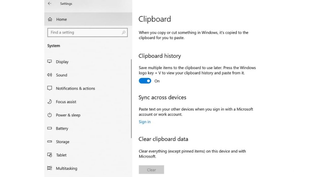 Cómo arreglar el historial del portapapeles que no se muestra en Windows 10